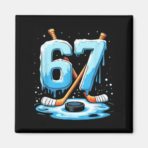 Aimant 67 Hockey Ice Cream Drip Gen Alpha Argot Garçons H