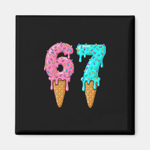 Aimant 67 Ice Cream Drip Meme Six Seven Argot de la Gen A