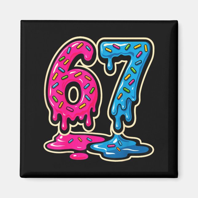 Aimant 67 Ice Cream Meme Six Seven  (Devant)