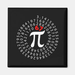 Aimant 67 jour six sept mème symbole professeur de maths 