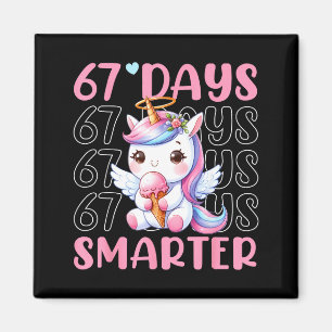 Aimant 67 Jours Plus Intelligente Licorne Mignonne 67ème 