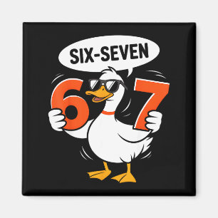 Aimant 67 Meme Canard Drôle Six Sept Argot Gen Alpha Cool