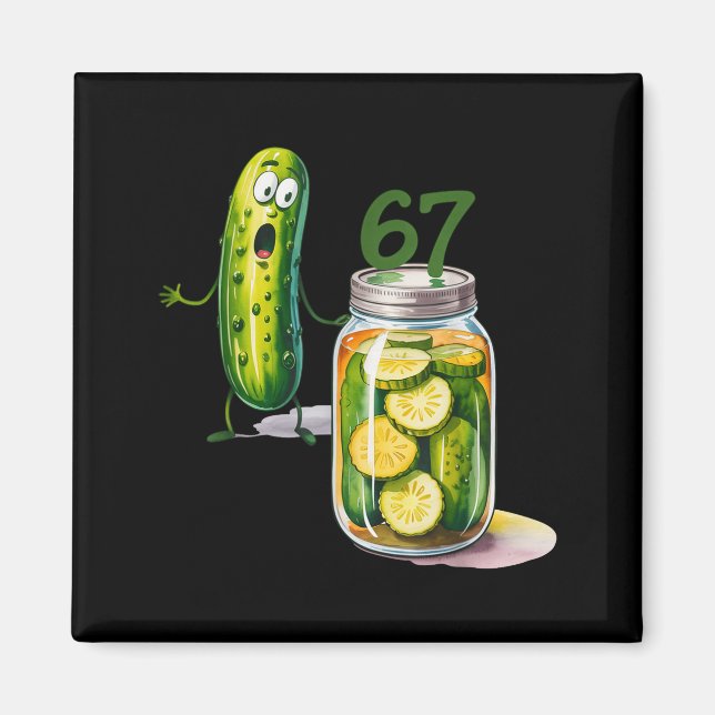 Aimant 67 Meme Ckle Surprise A Jar Of Sliced Ckles Cuber  (Devant)
