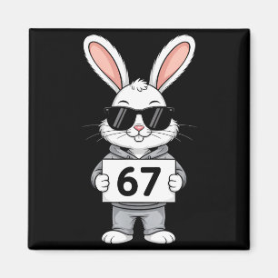 Aimant 67 Mème Drôle Six Sept Gén Lapin Bunny Célibataire