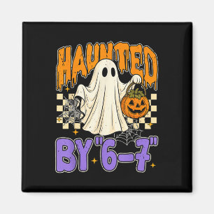 Aimant 67 Mème Halloween Hanté - Fantôme et citrouille dr