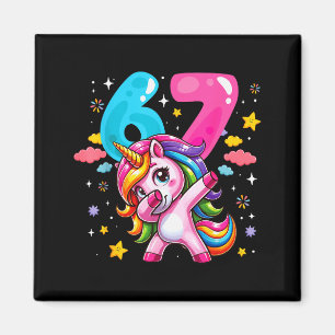 Aimant 67 Meme Licorne Pour Filles Six Sept Meme Brainrot