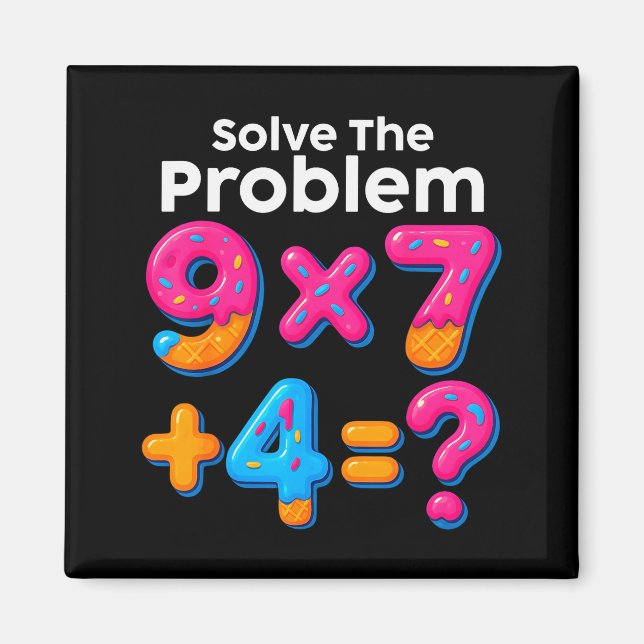 Aimant 67 Meme Prof de maths Crème glacée qui coule 6 7 B (Devant)