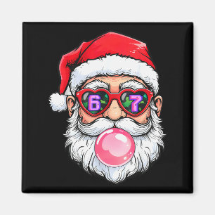Aimant 67 Meme Six Seven Numéro 6-7 6 7 Drôle Santa Noël 