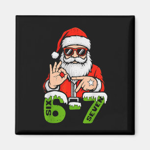 Aimant 67 Meme Six Seven Santa Noël drôle Génération Z Al