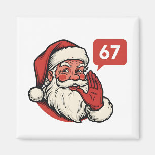 Aimant 67 Noël Joyeux Six Sept Brainrot Père Noël