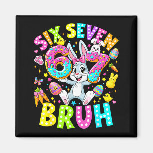 Aimant 67 six sept bruh mème lapin mignon lapin Pâques da
