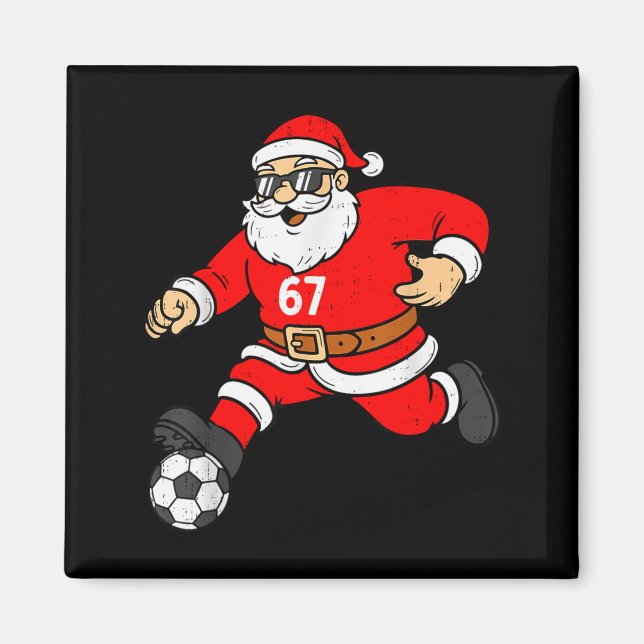 Aimant 67 Soccer Santa Six Seven Meme Christmas Srt Men B (Devant)