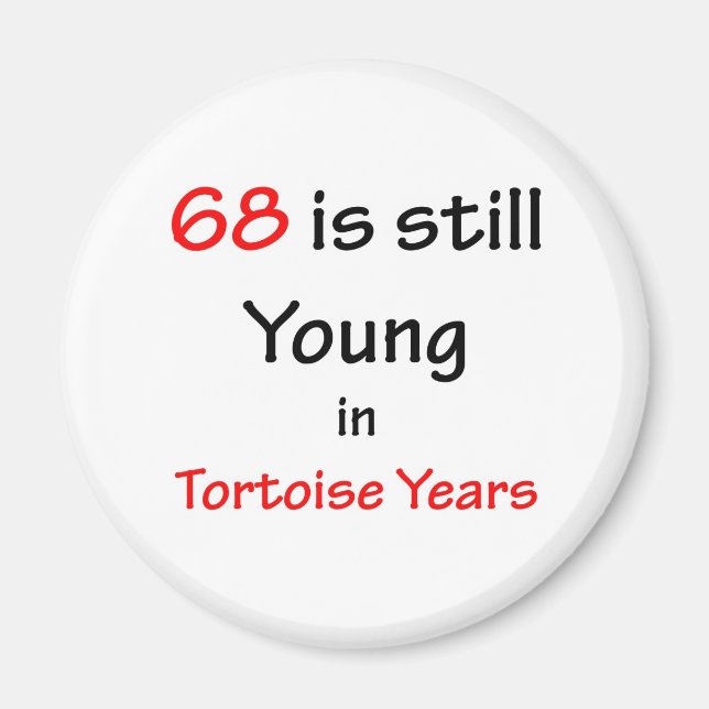 Aimant 68 ans de tortue (Devant)