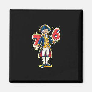 Aimant 6-7 7-6 Funny George Washington Six Sept Mèmes