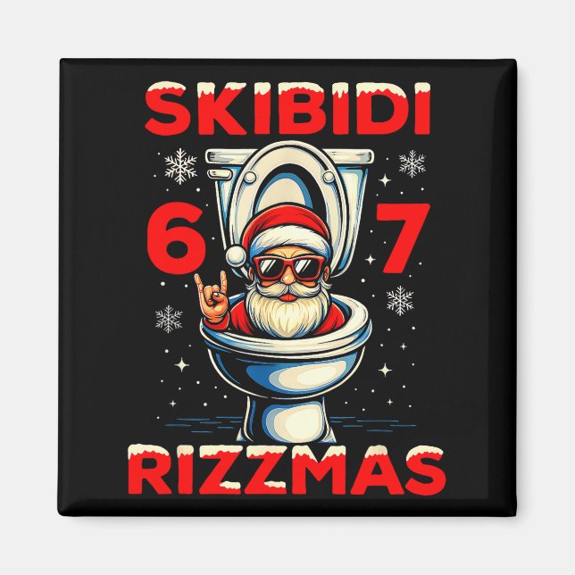 Aimant 6-7 Meme Slang Christmas Nice Naughty 67 Funny  (Devant)