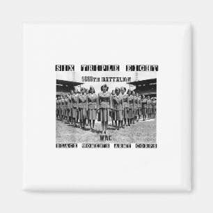 Aimant 6 Triple 8 Black Womens Army Corps 6888th Charity