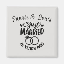75e anniversaire du Mariage Noms personnalisés