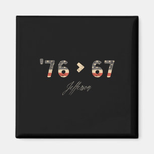 Aimant 76 67 Jefferson Six Seven Mème pour l'argot de la