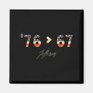 Aimant 76 > 67 Jefferson Six Seven Mème pour la Gen Al