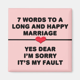 Aimant 7 Mots Pour Un Mariage Long Et Heureux