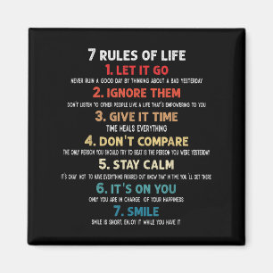 Aimant 7 Règles De Vie Citations Motivationnelles Pour Ho