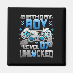 Aimant 7e anniversaire garçon niveau 7 jeu vidéo déverrou