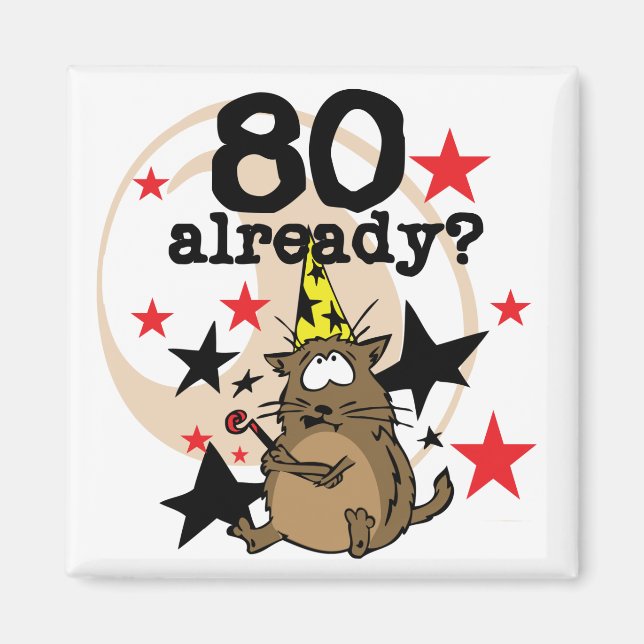 Aimant 80 Anniversaire (Devant)