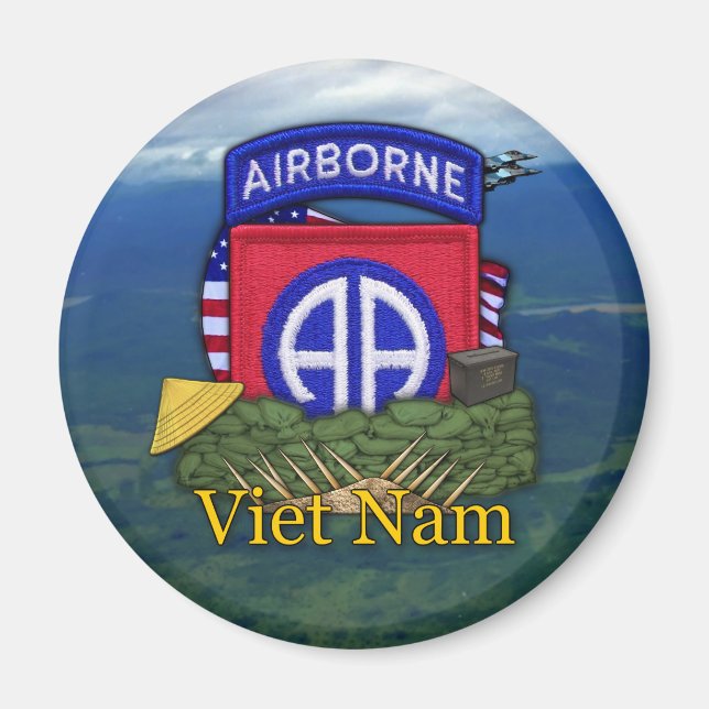 Aimant 82e division aéroportée vétérans du vietnam Magne (Devant)