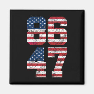 Aimant 8647 Anti Trump 86 47 Retro Anti-Trump Us Flag Pre