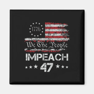 Aimant 8647 Anti Trump Impeach Trump Impeach 47 Résister