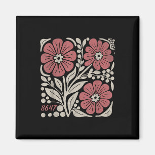 Aimant 8647 Subtle Anti Trump 86 47 Floral Boho Style _3