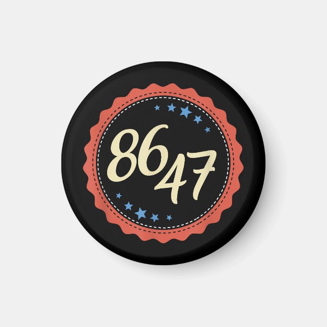 Aimant 86 47 Anti Trump drôle (Devant)