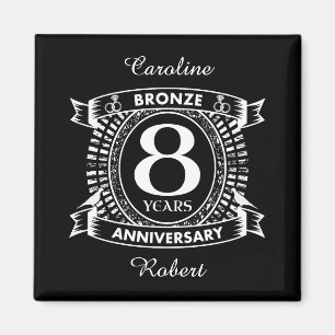 Aimant 8E anniversaire mariage bronze