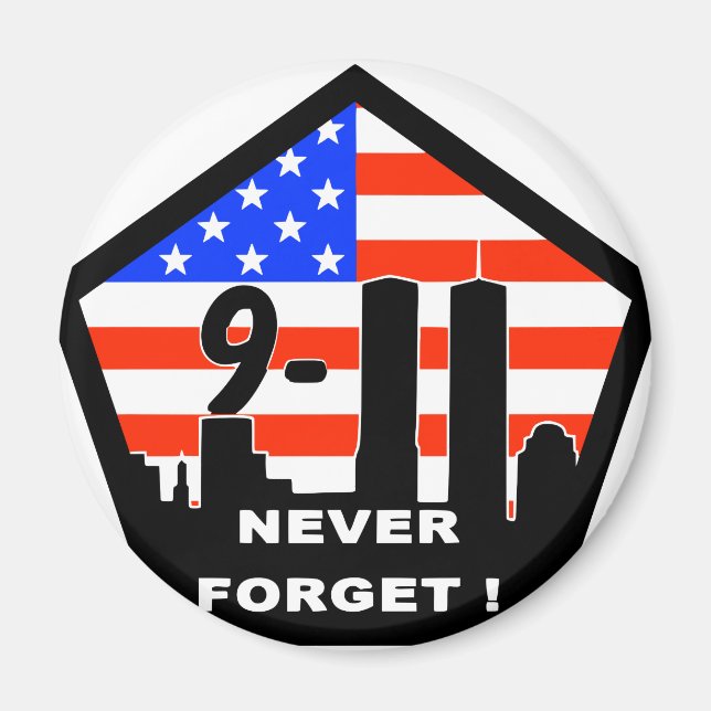 Aimant 911 n'oubliez jamais (Devant)