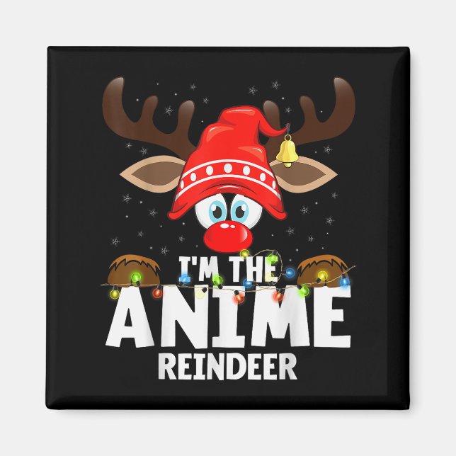 Aimant 99 Matching Christmas Reindeer Anime - Uni-adults, (Devant)