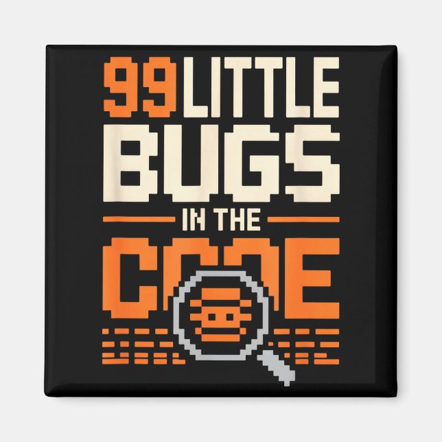Aimant 99 petits bogues dans le code drôle de dicton de p (Devant)