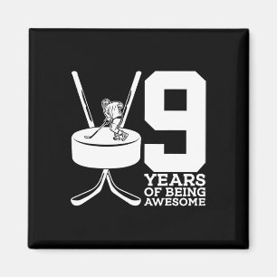 AIMANT 9 ANS D'ÊTRE UN HOCKEY GLACE INCROYABLE 9E ANNIVER