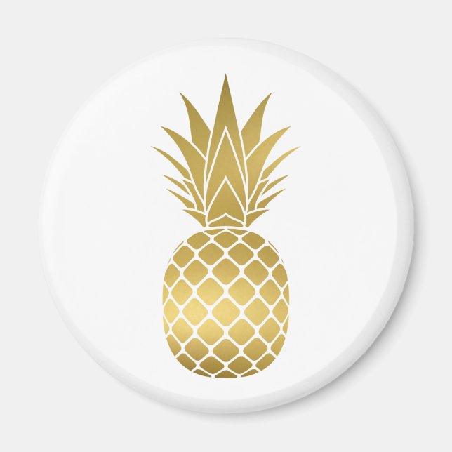 Aimant à ananas en or Faux (Devant)