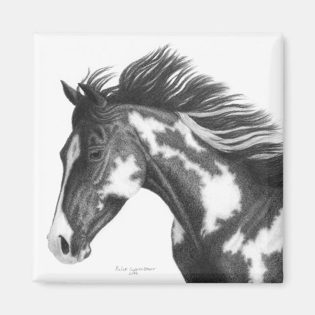 Aimant à cheval de peinture (Devant)