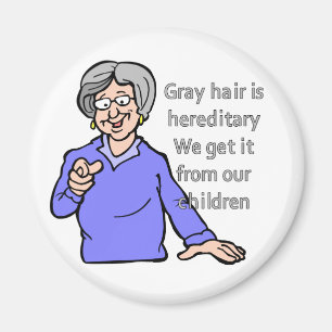 Aimant à cheveux gris
