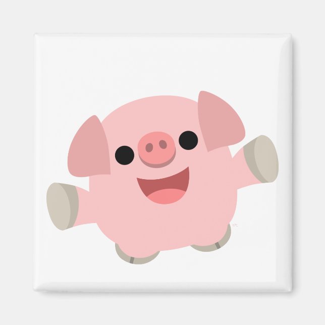 Aimant à cochon de dessin (Devant)