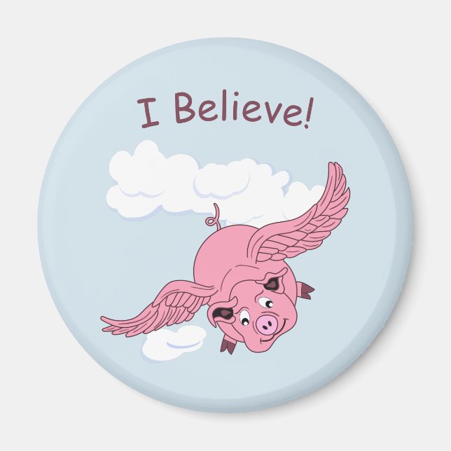Aimant à cochon volant (Devant)