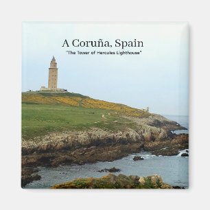 Aimant A Coruña, Espagne - Le phare de la tour d'Hercule