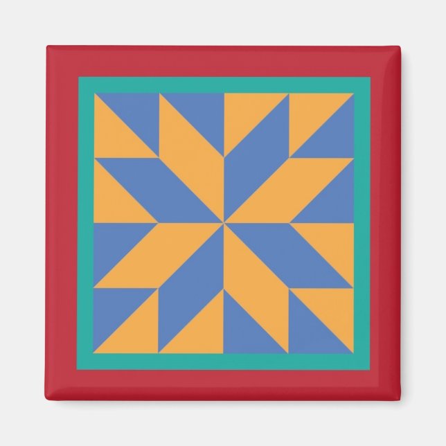 Aimant à courtepointe - Étoile du chasseur (bleu/j (Devant)