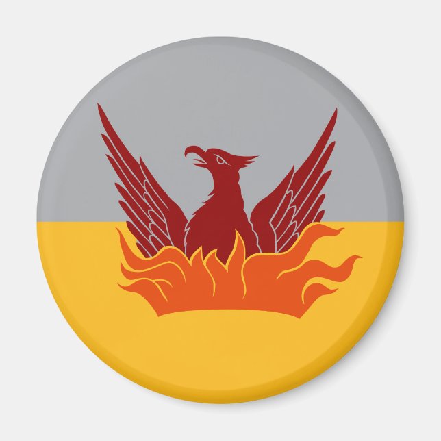 Aimant à drapeau bleu et or SF (Devant)