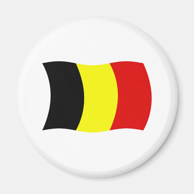 Aimant à drapeau de Belgique (Devant)