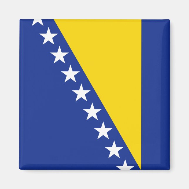 Aimant à drapeau de Bosnie-Herzégovine (Devant)