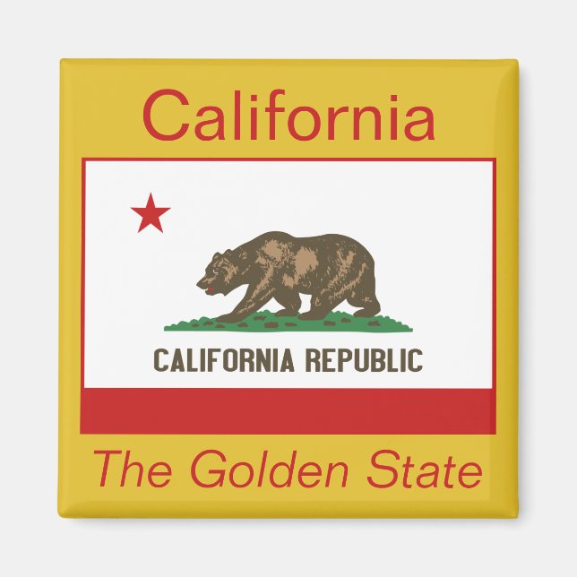 Aimant à drapeau de Californie (Devant)