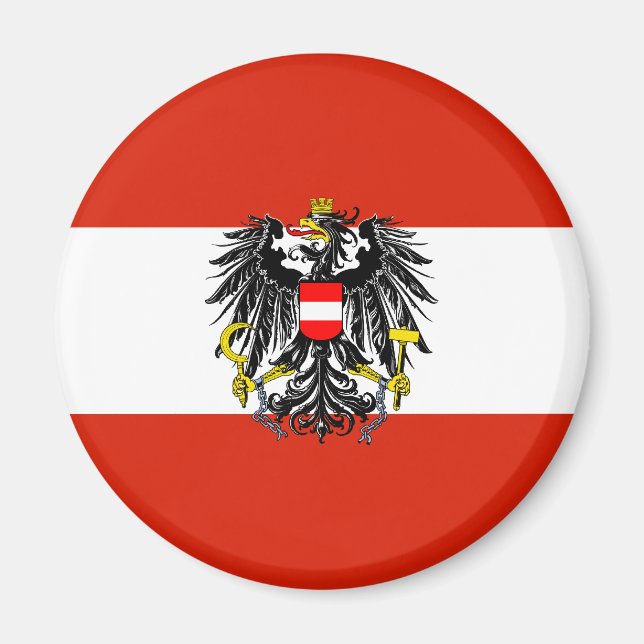 Aimant à drapeau de l'État d'Autriche (Devant)