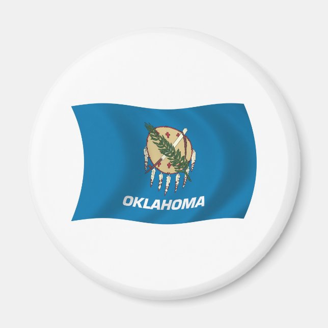 Aimant à drapeau de l'Oklahoma (Devant)